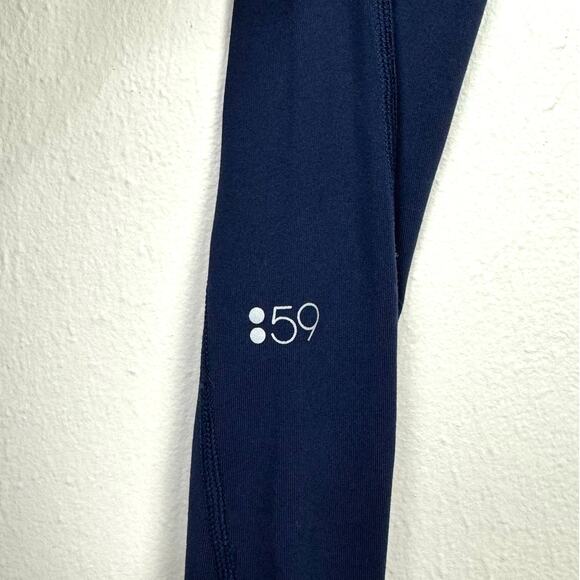 Splits59 Womens Navy Blue Mid Rise Tendu Grip Performance Stirrup Leggings - Picture 8 of 12